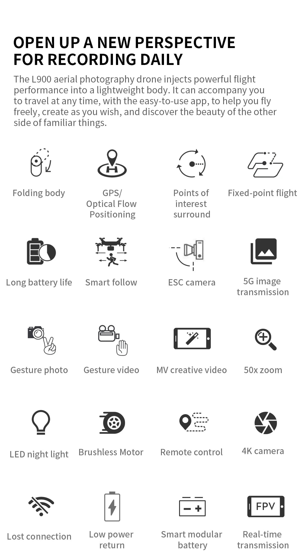 L900 Pro 4K Dual Camera Drone