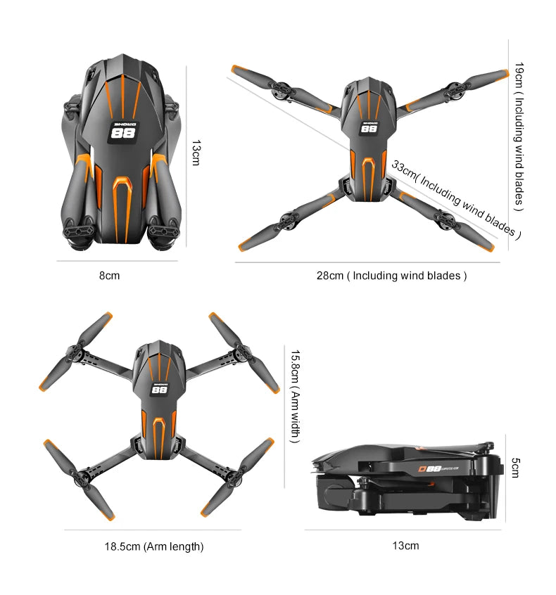 Lenovo D88 8K Dual Camera Drone