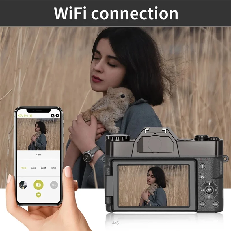 CABE 4K HD Camcorder with Flip Screen