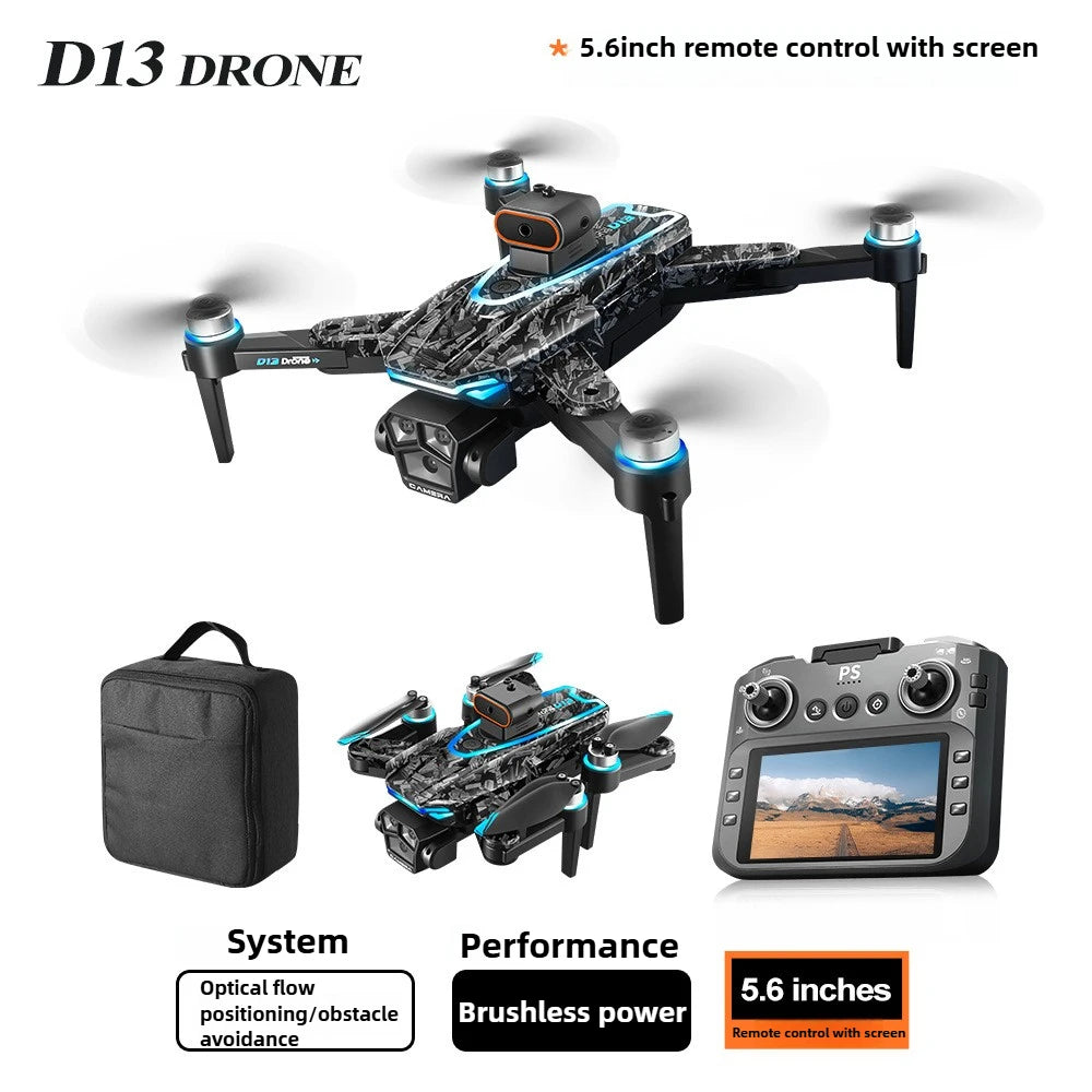 D13 Drone with 5.6" Screen & Obstacle Avoidance