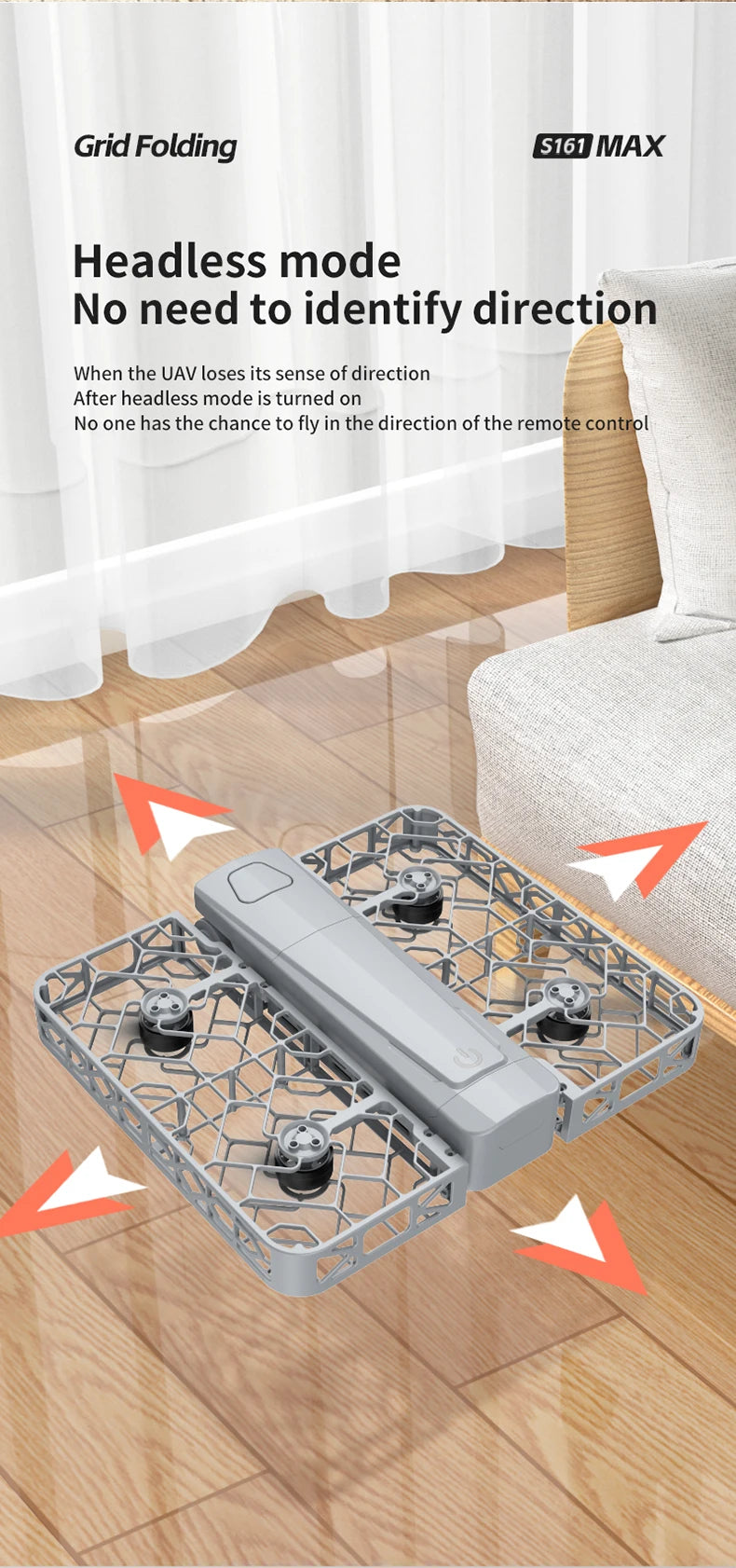 S161 Dual Camera Obstacle Avoidance Drone