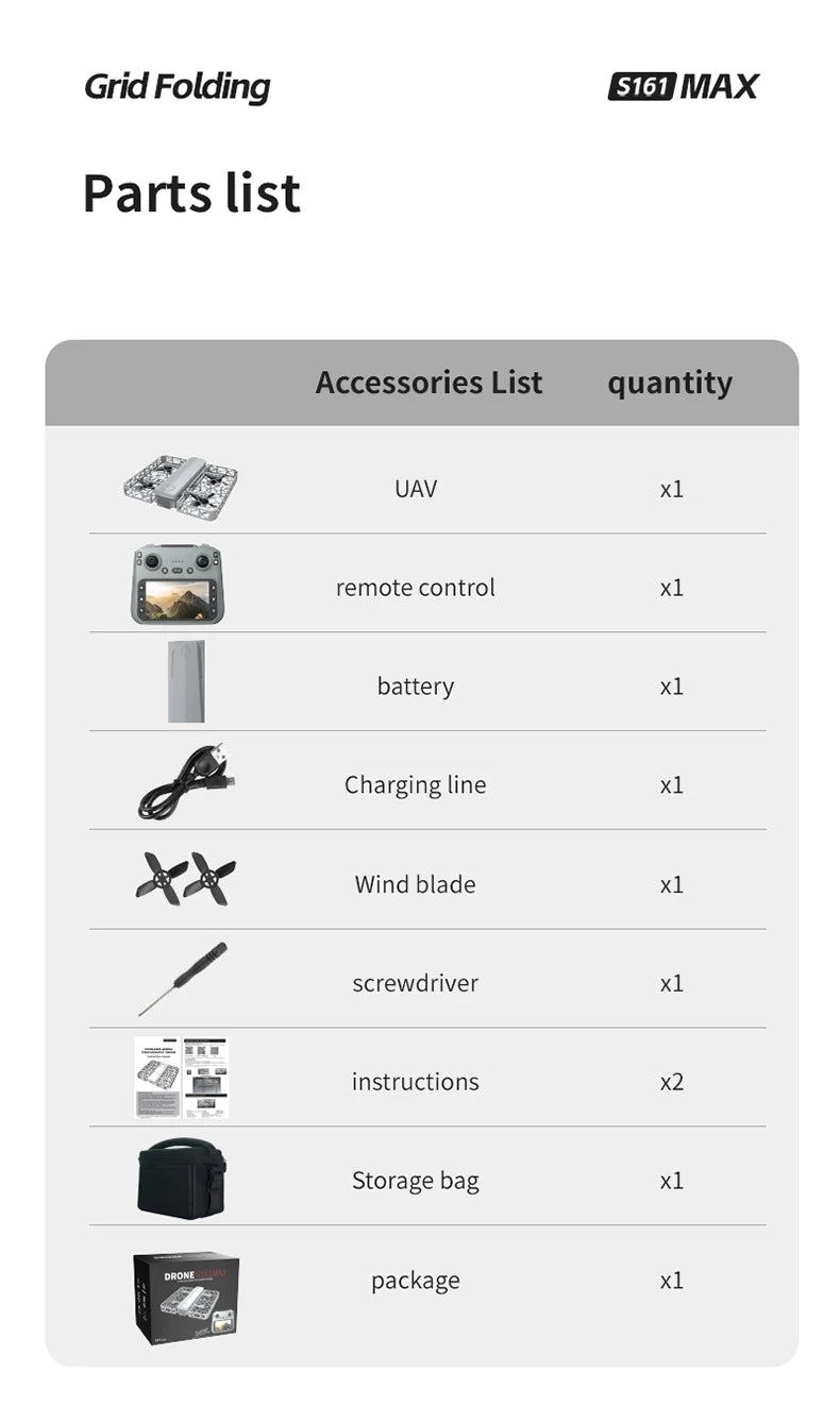 S161 Dual Camera Obstacle Avoidance Drone