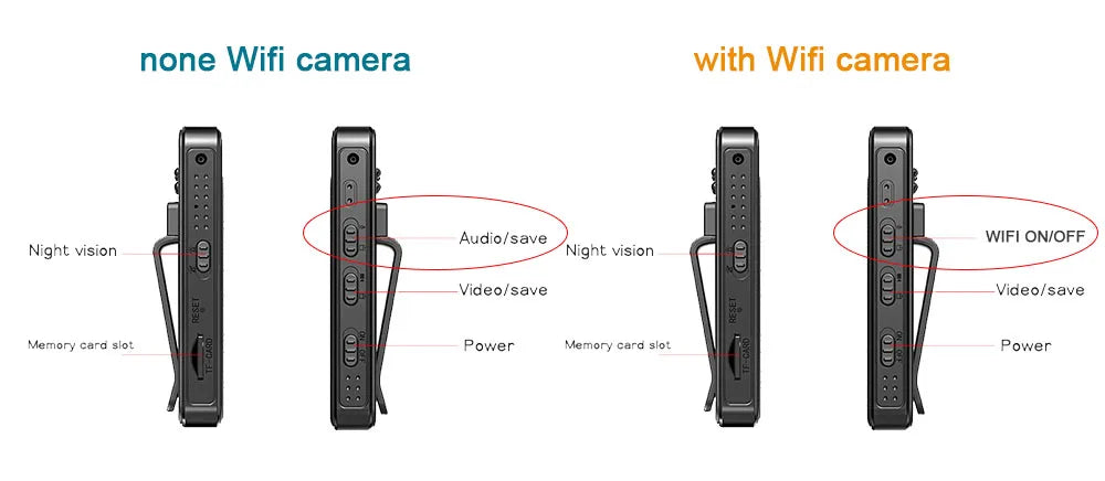 WiFi 1080P Mini Body Camera