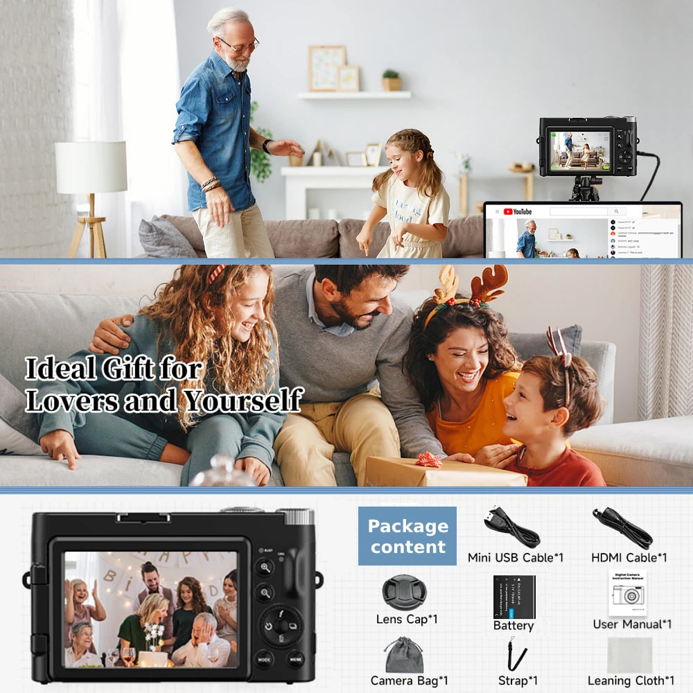 4K Vlogging Camera with Flip Screen