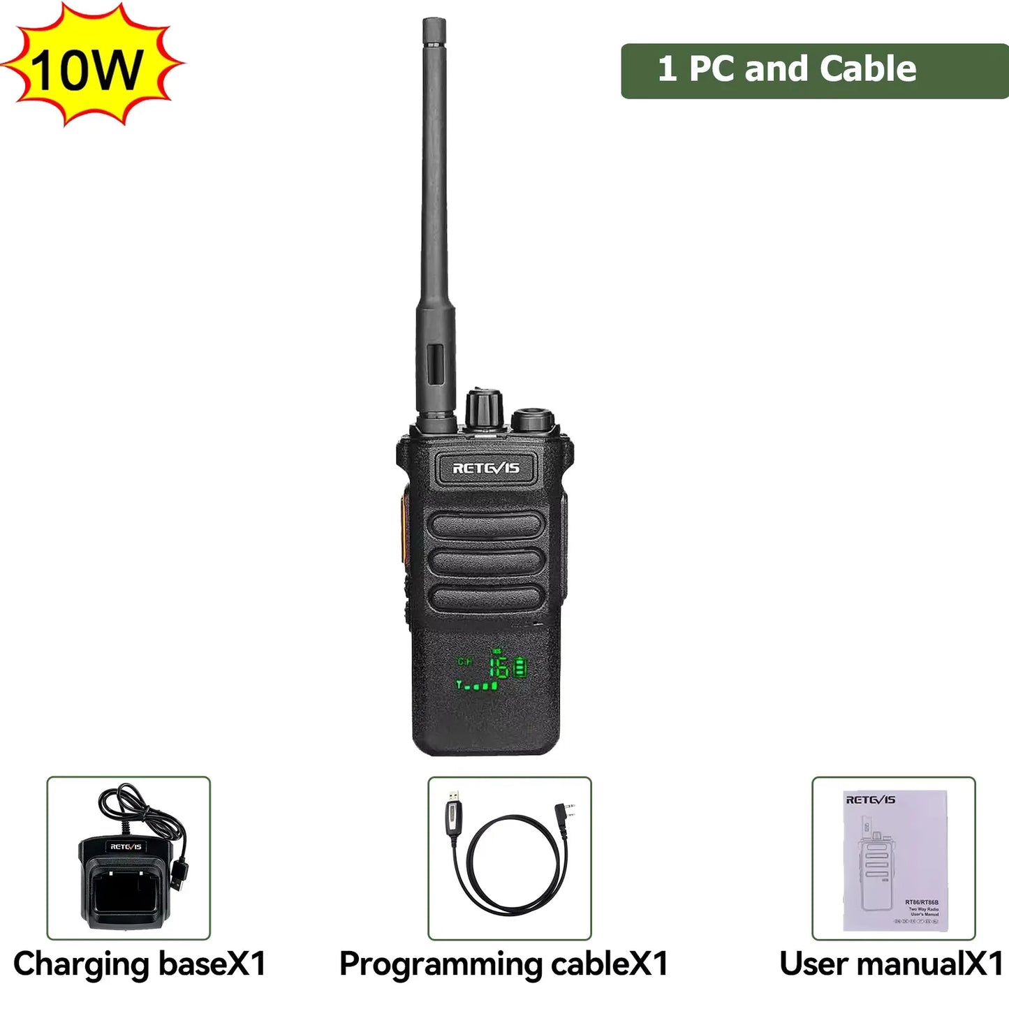 Retevis RT86 10W Long Range Walkie Talkie