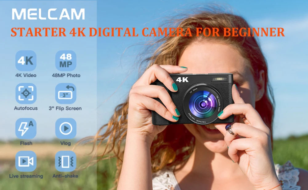 4K Vlogging Camera with Flip Screen