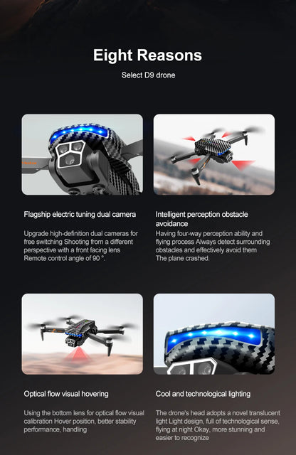 D9 Brushless 4K Drone with EIS