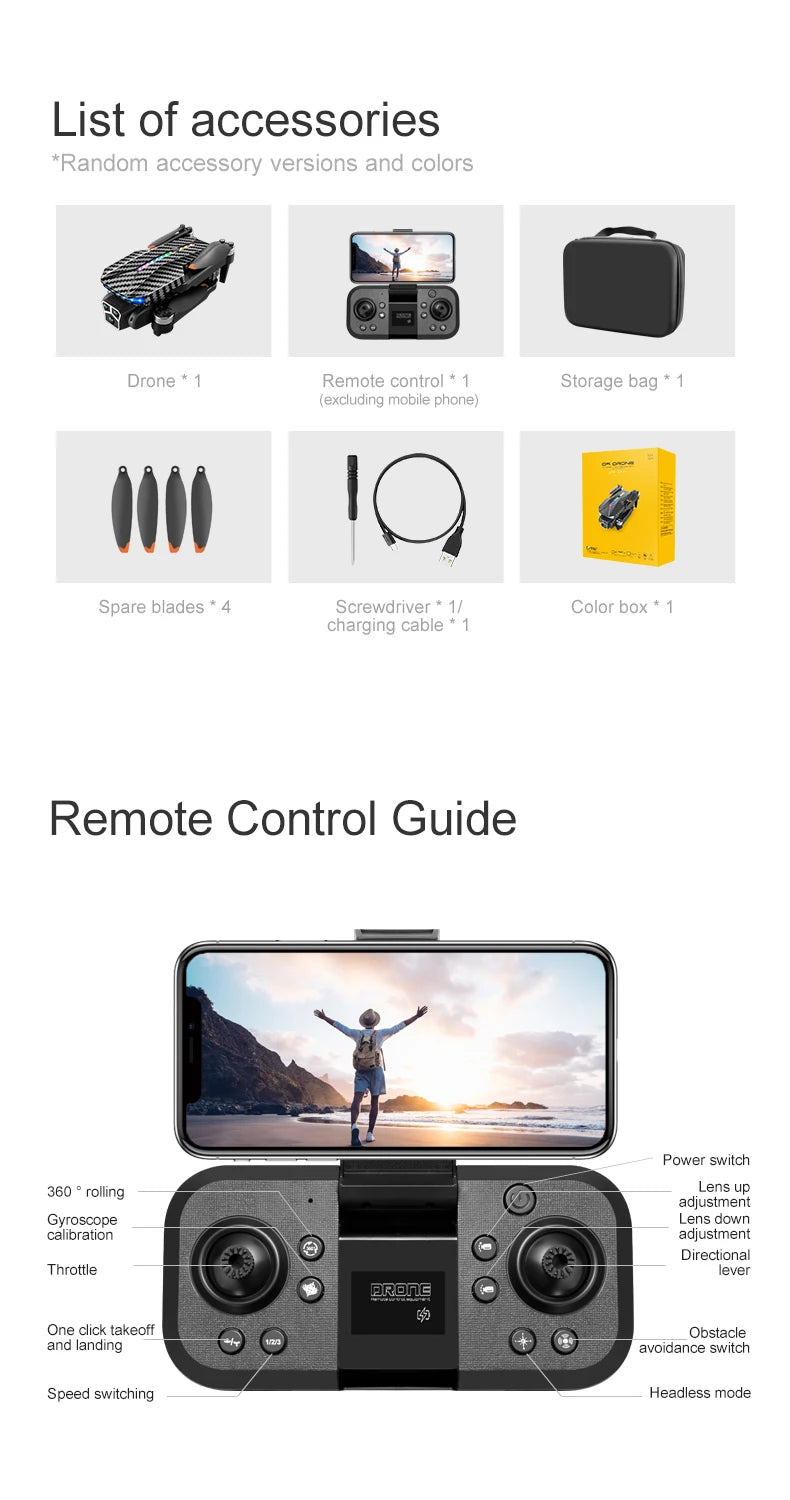 D9 Brushless 4K Drone with EIS