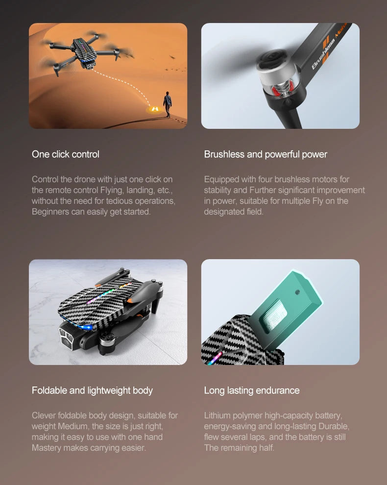 D9 Brushless 4K Drone with EIS