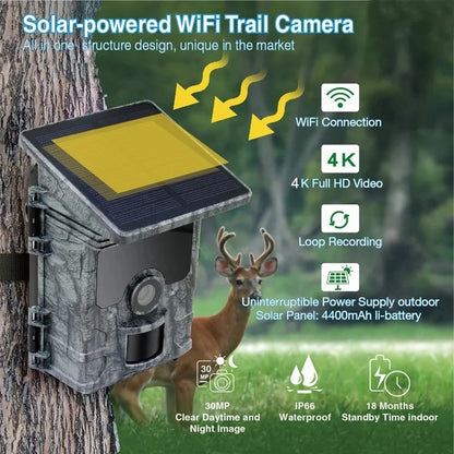 4K WiFi Solar Powered Trail Camera