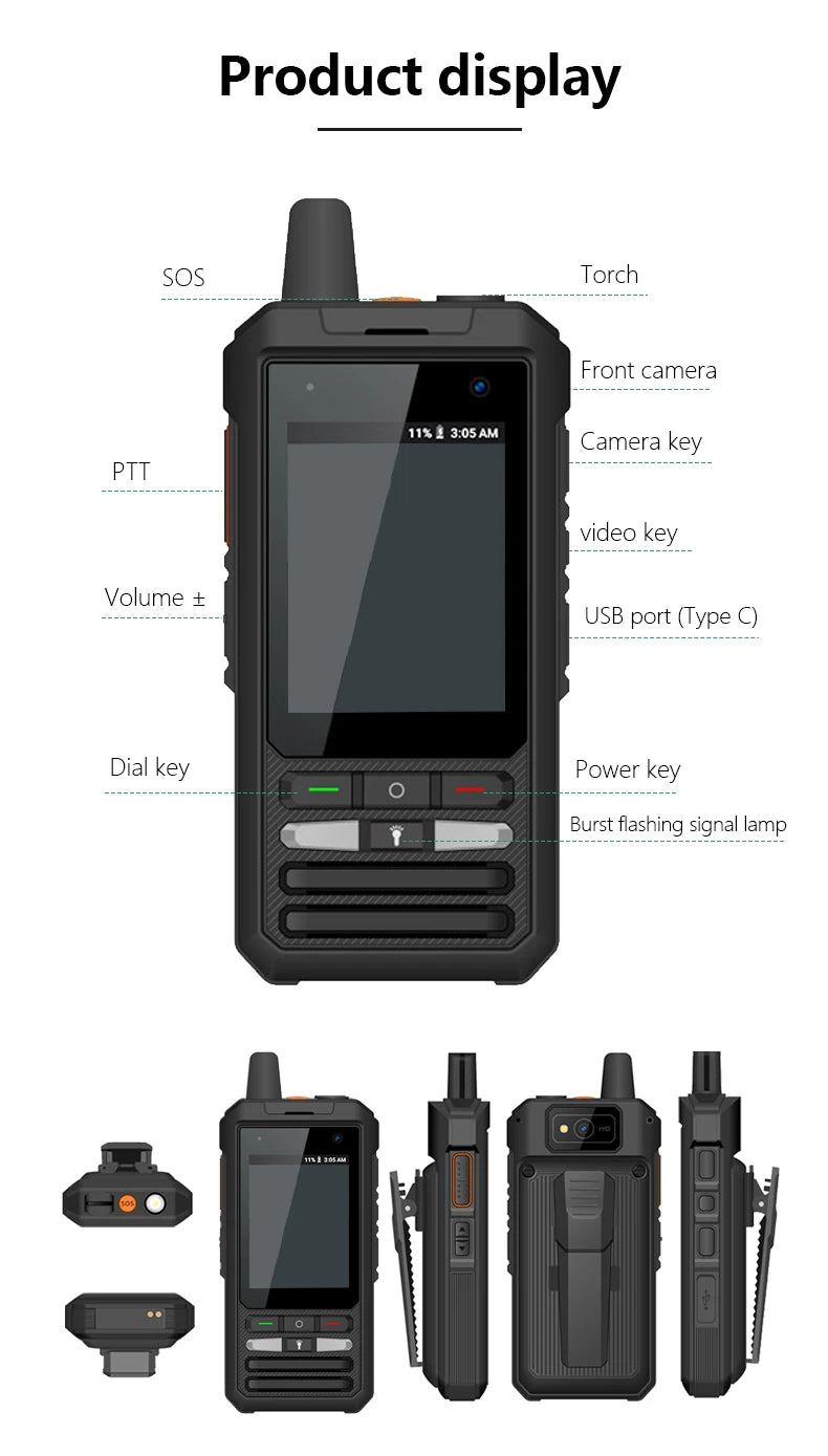 ANYSECU W8Pro 4G Android Network Radio Satellite Phone