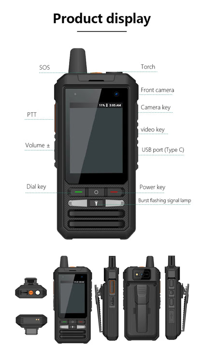 ANYSECU W8Pro 4G Android Network Radio Satellite Phone