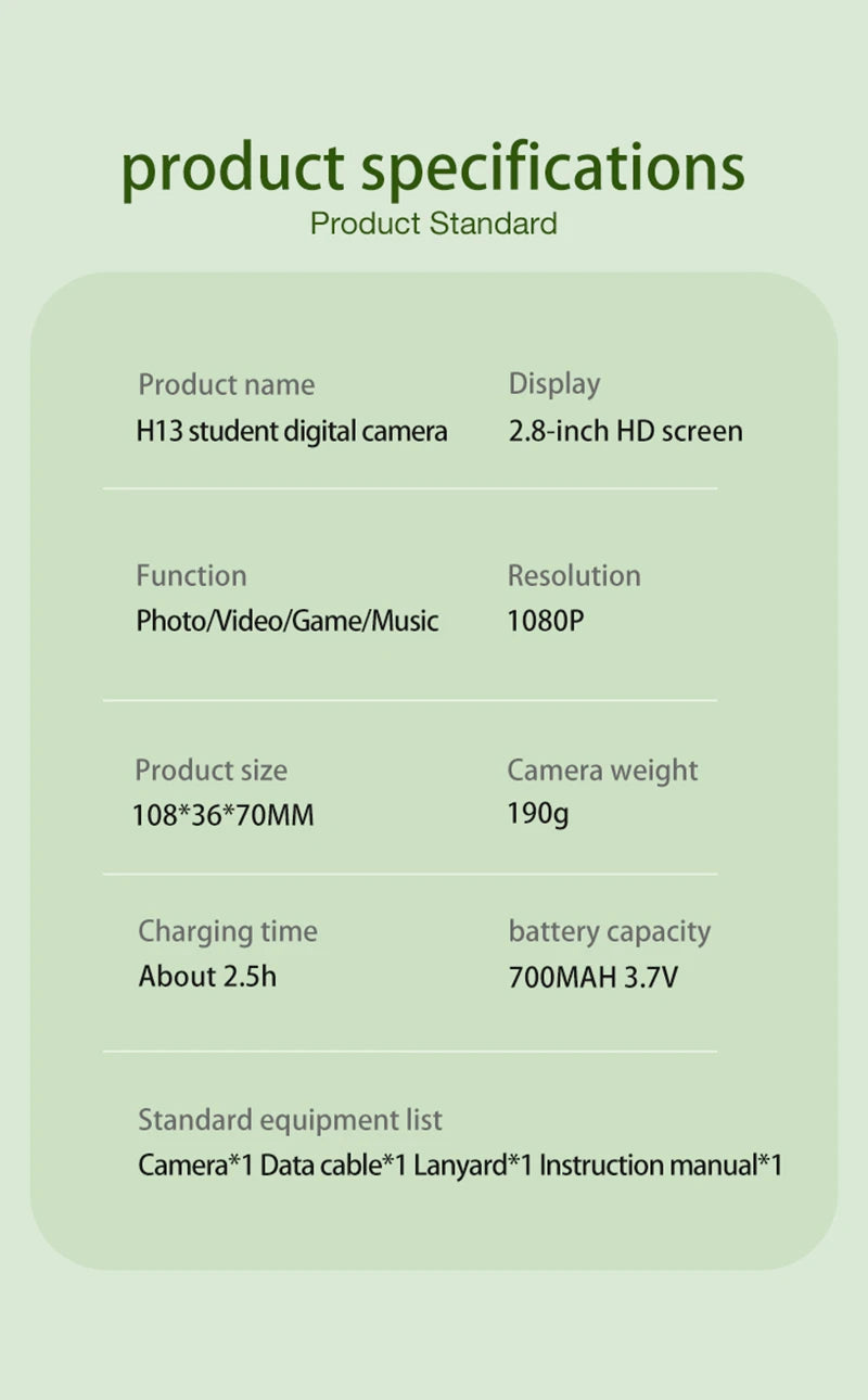 4K HD Flip Screen Digital Camera