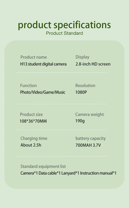 4K HD Flip Screen Digital Camera