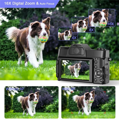 CABE 4K HD Camcorder with Flip Screen