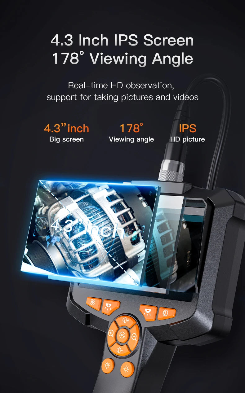 1080P Industrial Endoscope with 4.3" Screen