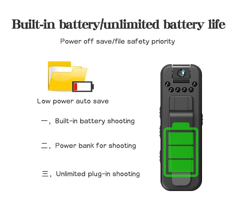 WiFi 1080P Mini Body Camera