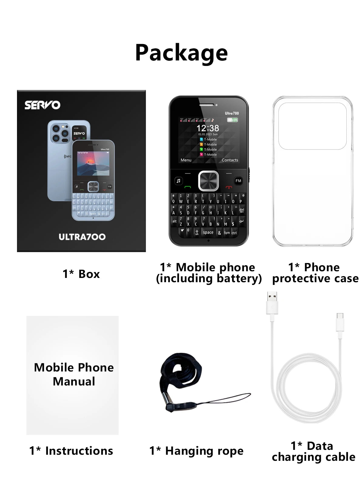 SERVO Ultra700 QWERTY Mobile Phone