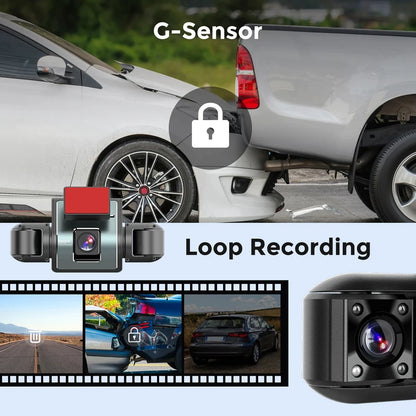 4-Channel Car Dash Cam with Night Vision