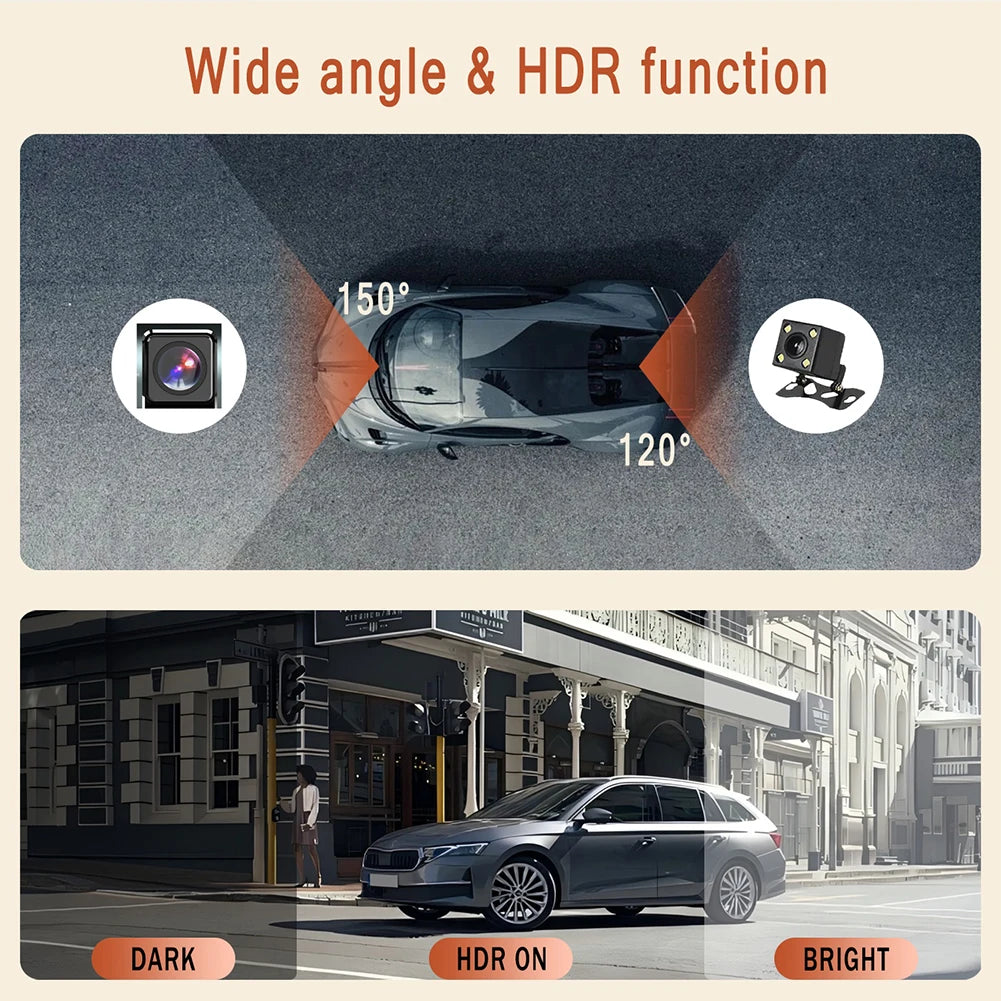 4-Channel Car Dash Cam with Night Vision