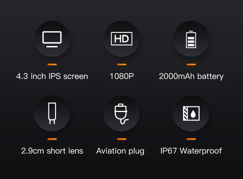 1080P Industrial Endoscope with 4.3" Screen