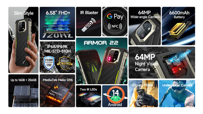 Ulefone Armor 22 Rugged 5G Smartphone
