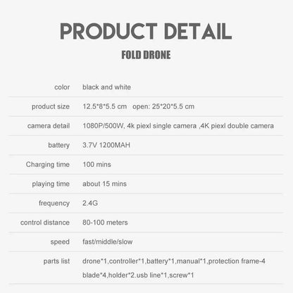 Foldable Wings Dual Camera Drone