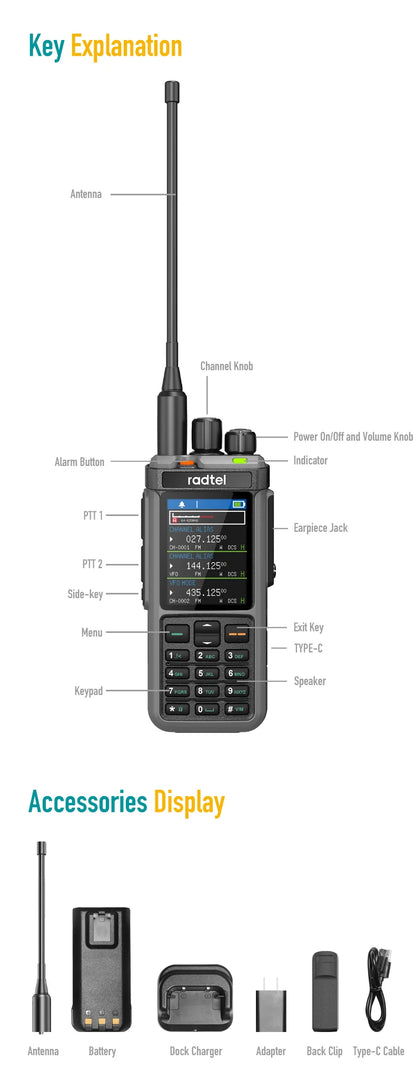 Radtel RT-880G 10W APRS+GPS Ham Radio