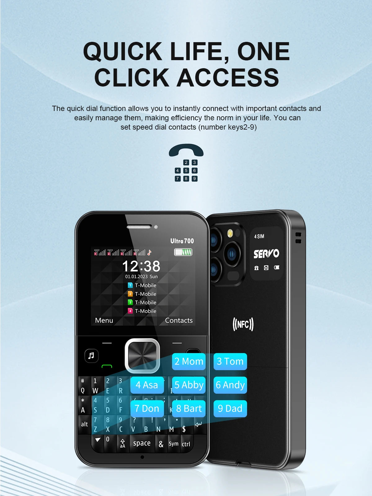 SERVO Ultra700 QWERTY Mobile Phone