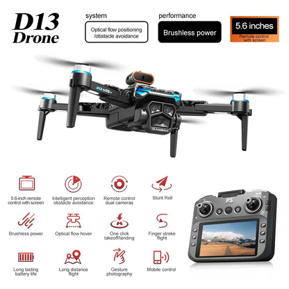 D13 Drone with 5.6" Screen & Obstacle Avoidance
