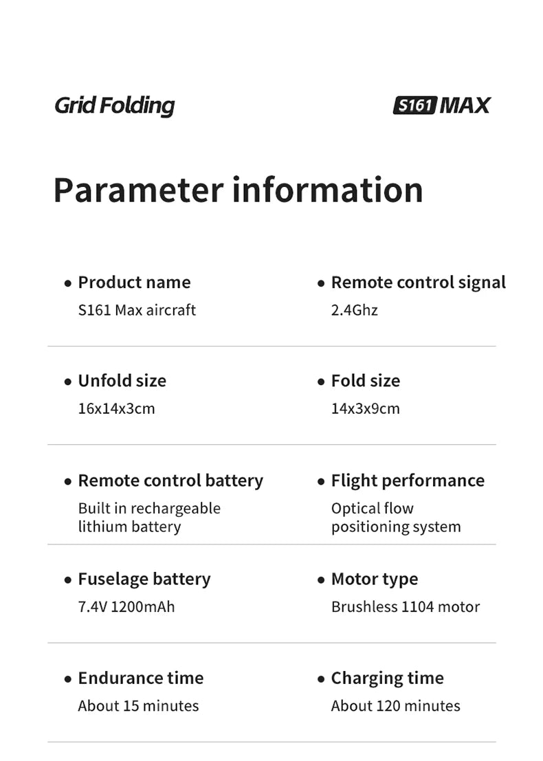 S161 Dual Camera Obstacle Avoidance Drone