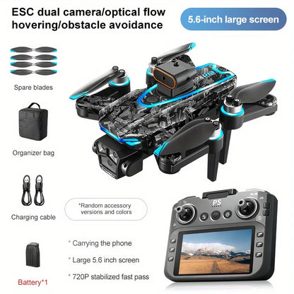 D13 Drone with 5.6" Screen & Obstacle Avoidance