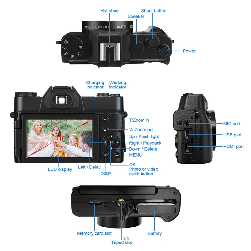 CABE 4K HD Camcorder with Flip Screen