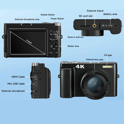 4K Vlogging Camera with Flip Screen