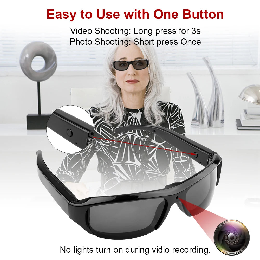 HD 1080P Glasses Mini Camera