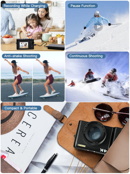 4K Vlogging Camera with Flip Screen