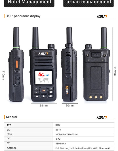 KSUT ZL18 4G POC Walkie Talkie