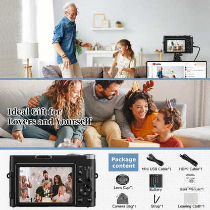 4K Vlogging Camera with Flip Screen