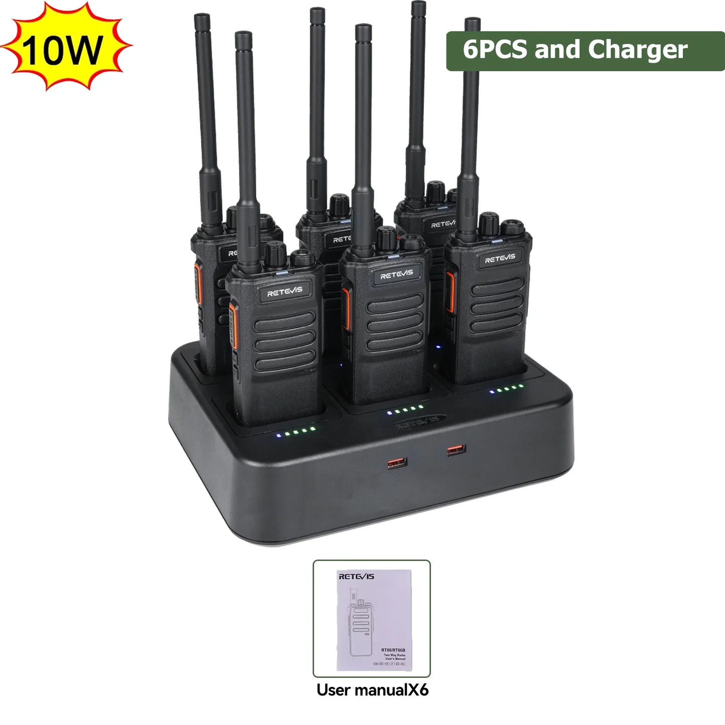 Retevis RT86 10W Long Range Walkie Talkie